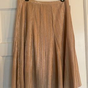 Maeve (Anthropologie) rose gold midi skirt